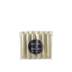 Set of 6 candles 12cm CHAMPAGNE